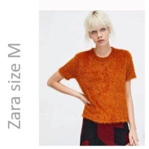 Zara Orange Short Sleeve Tee